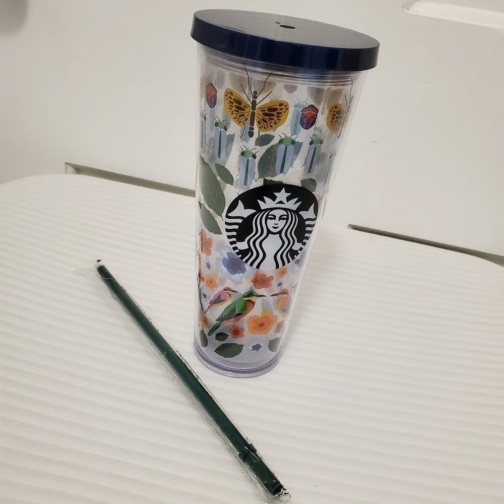 Starbucks 2020 Butterflies, Birds, & Bugs 24 oz. COLD LIQUID tumbler